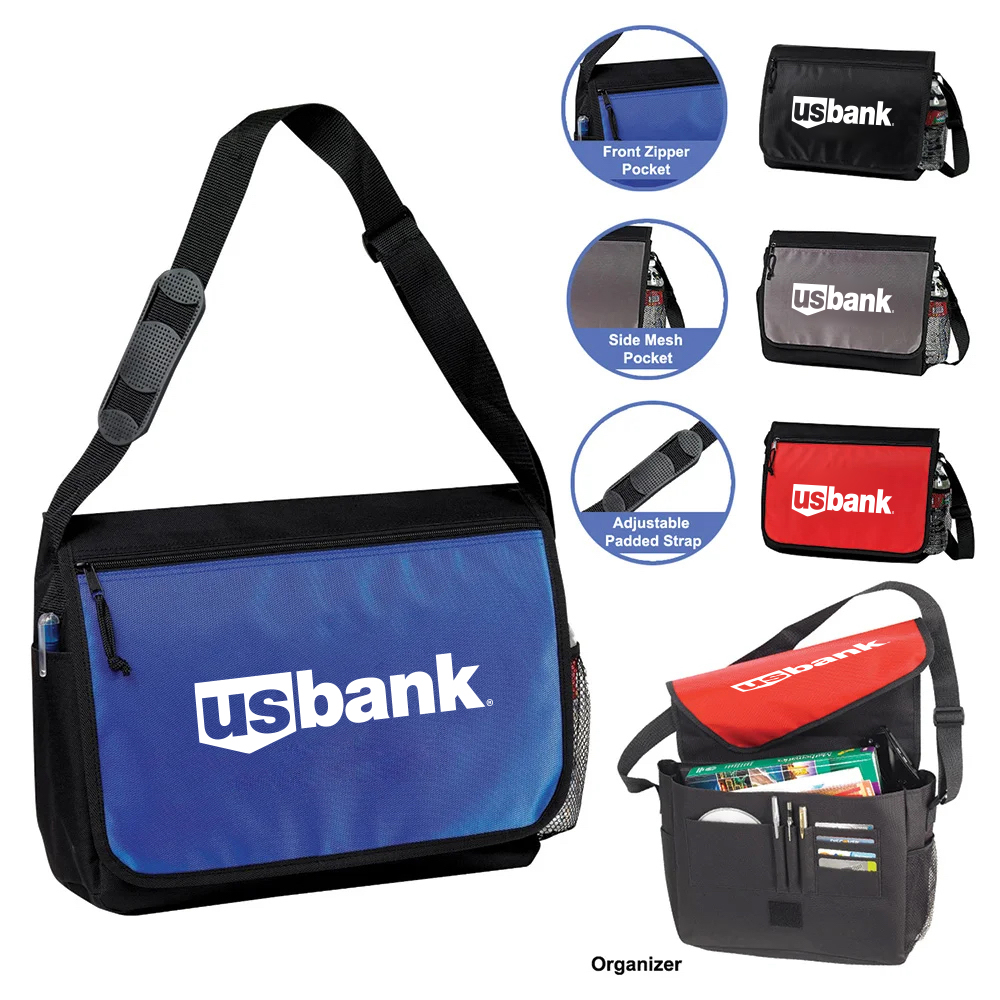 UrbanTrek Padded Laptop Crossbody Messenger Bag 1