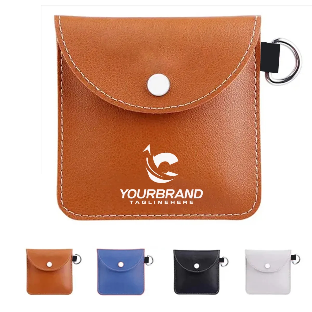 PU-Leather Ring Pouch Data Cable Storage Bag 1