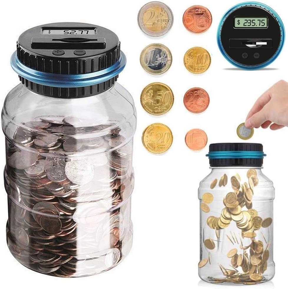 Digital Counting Money Jar With Lock 5