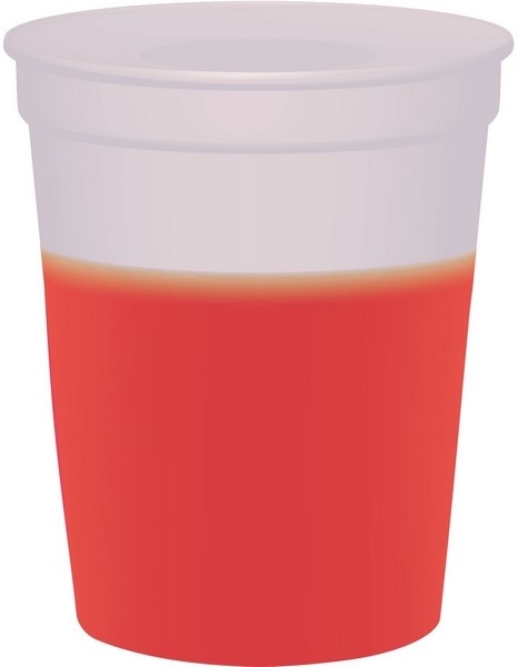 16 oz. Smooth Mood Stadium Cup (Natural To Color) - Silkscreen 8