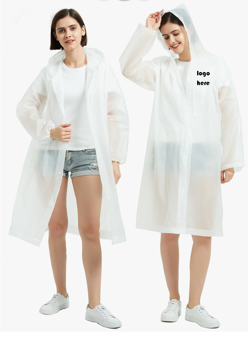 Transparent Reusable EVA Rain Poncho 2