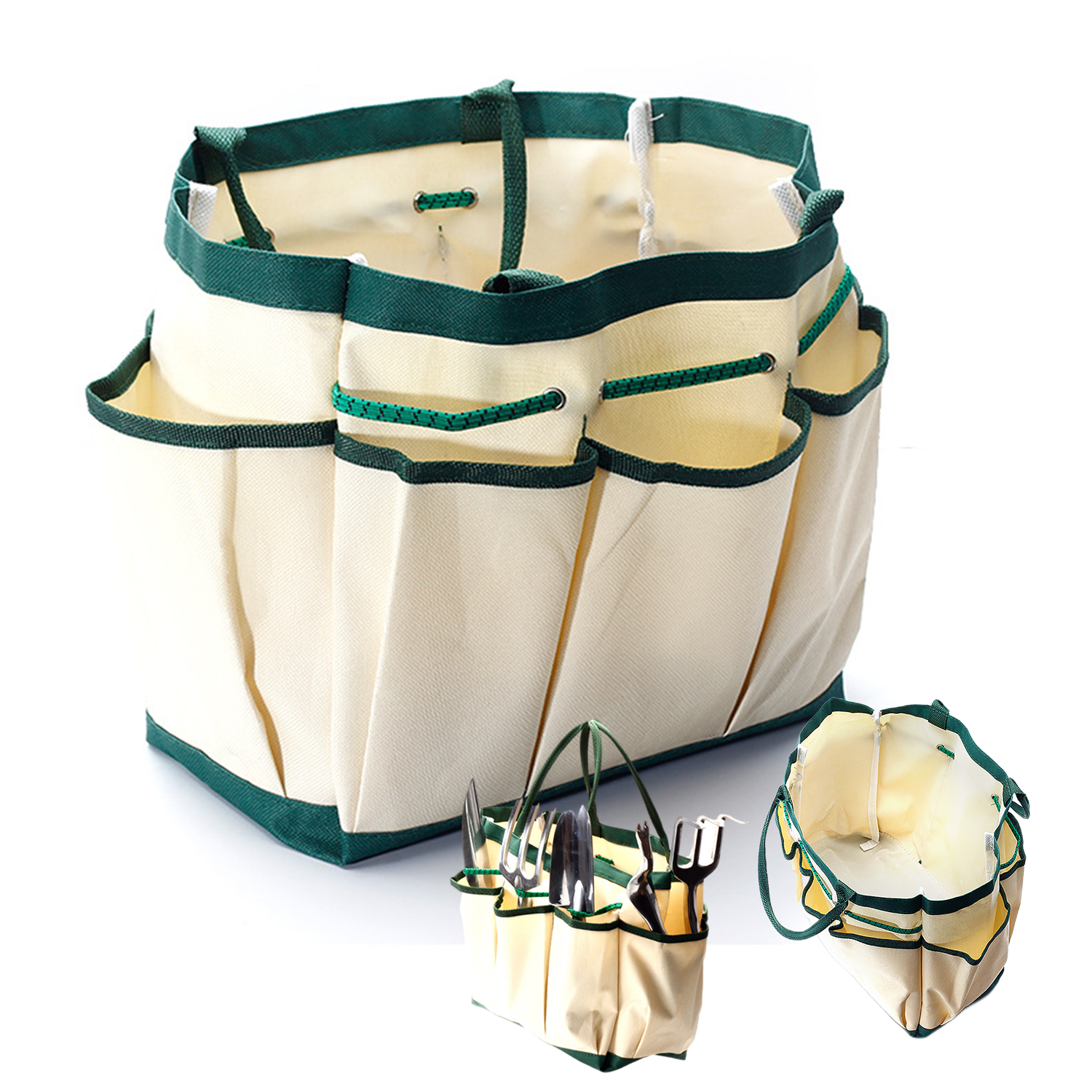Multi Pockets Garden Tote, custom tote bag with logo imprint 3
