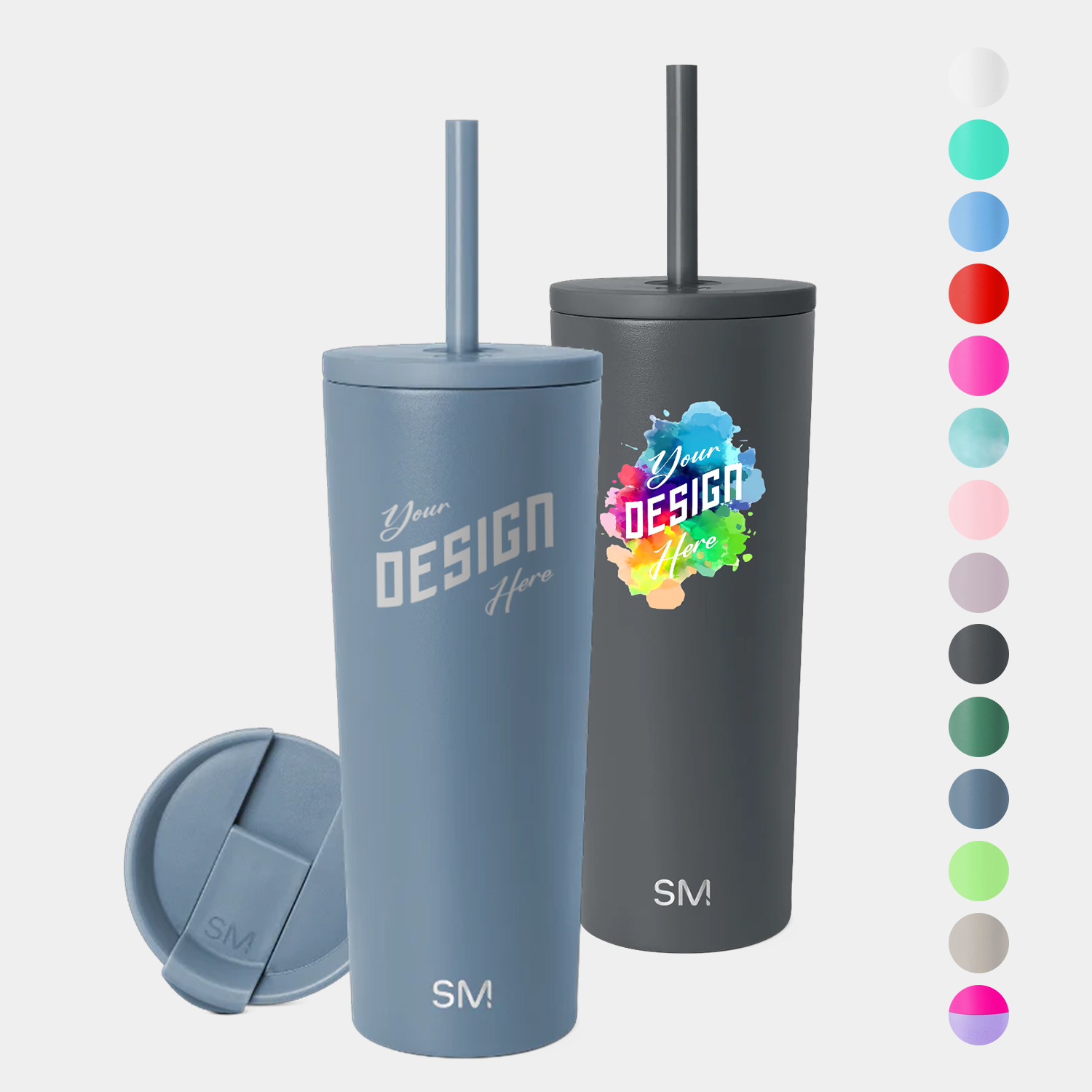 24 oz Simple Modern® Stainless Steel Double-Walled Insulated Classic Tumbler w/ Straw Lid 7