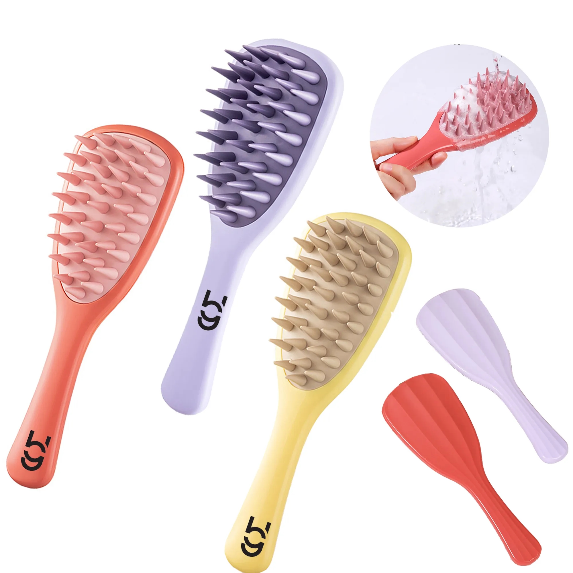 Soft Silicone Body Scrubber Hair Scalp Massager 3