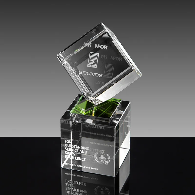 Occasion Cube on Column Crystal Base 3