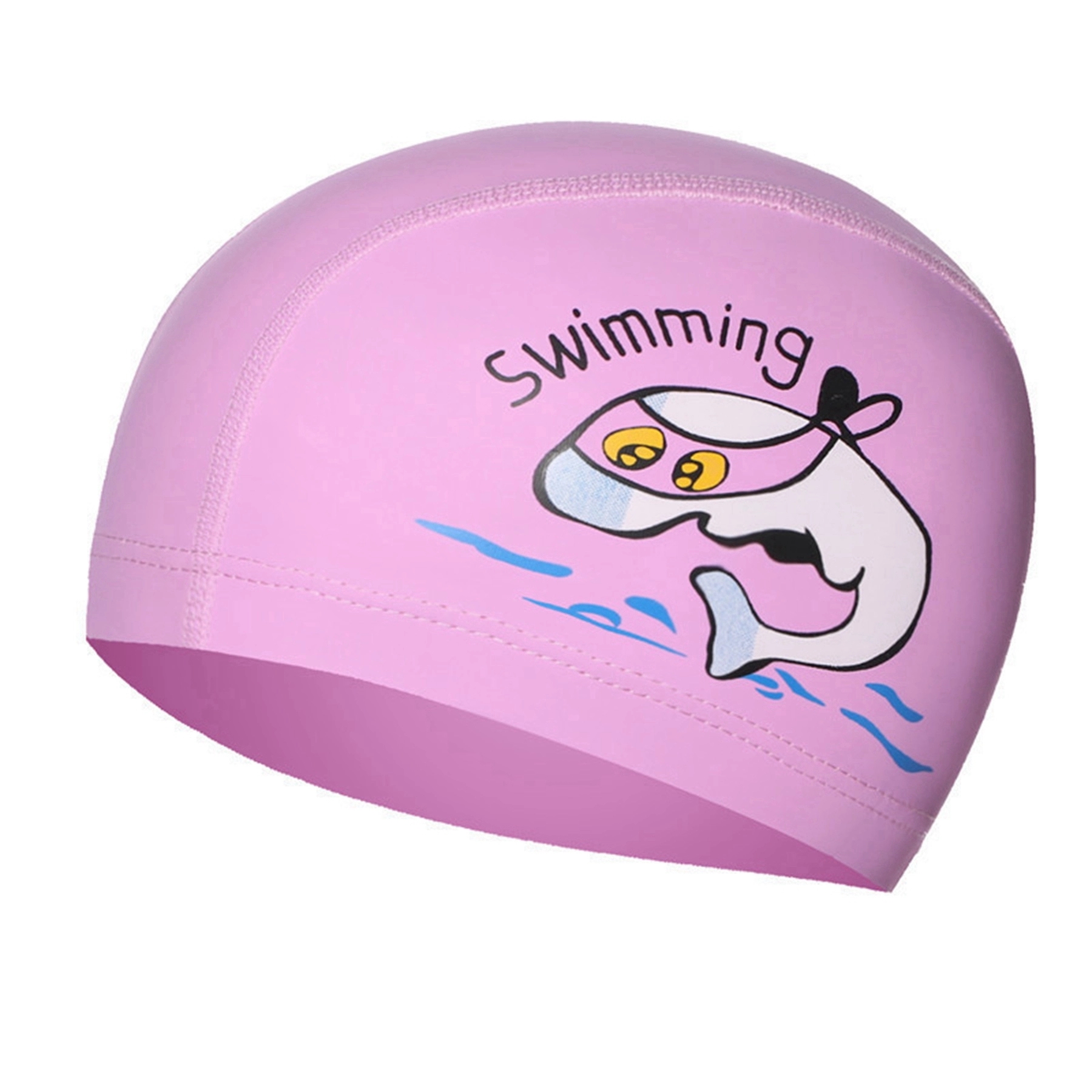 Cartoon Dolphin Print PU Swim Hat 9