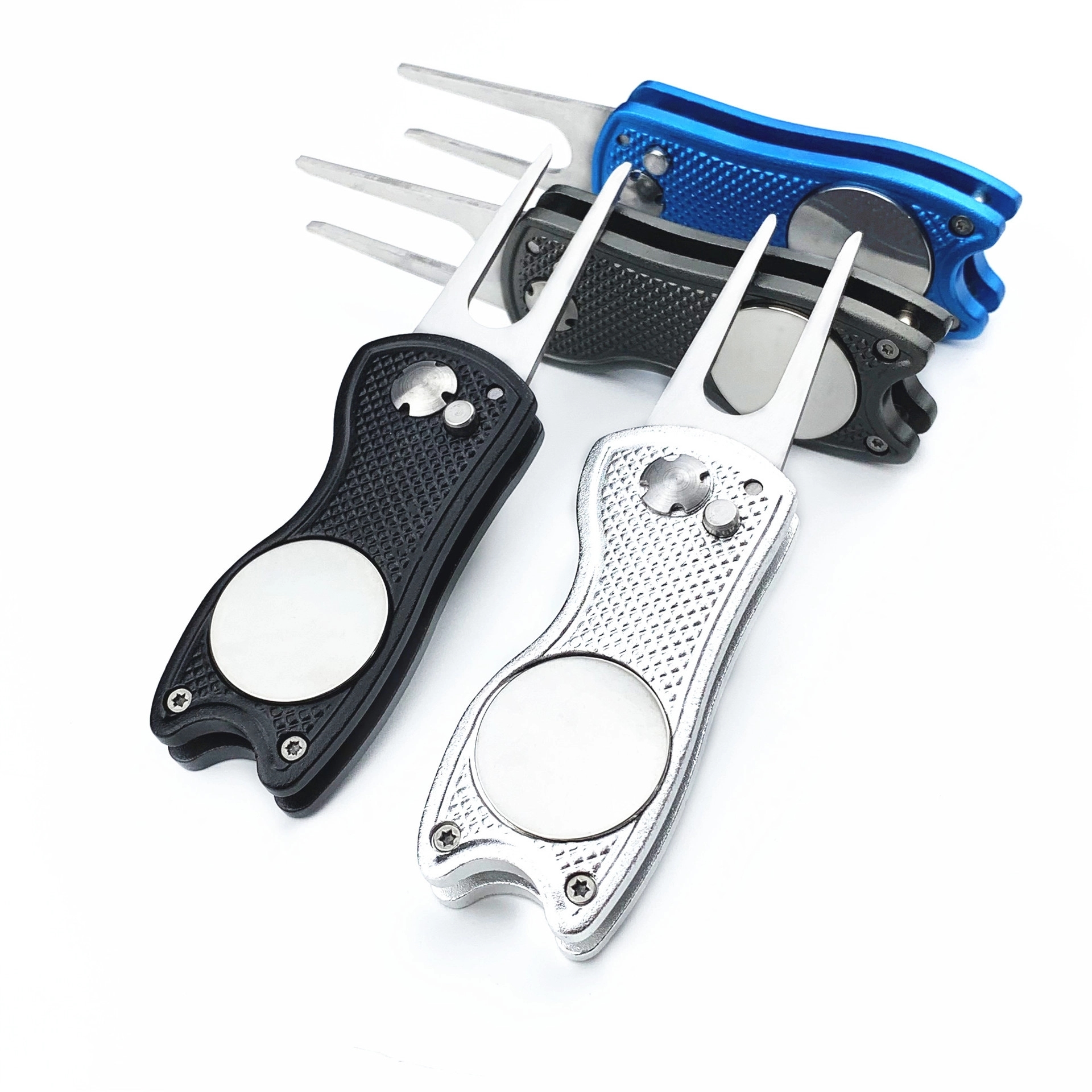 Stainless Steel Foldable Magnetic Golf Divot Tool 5