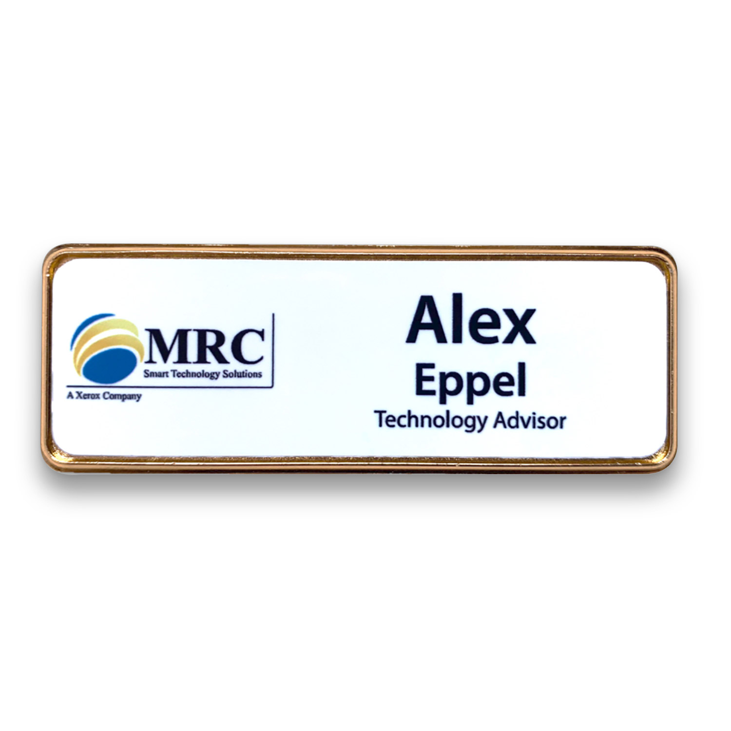 Framed Metal Name Badges 1" x 3" 6