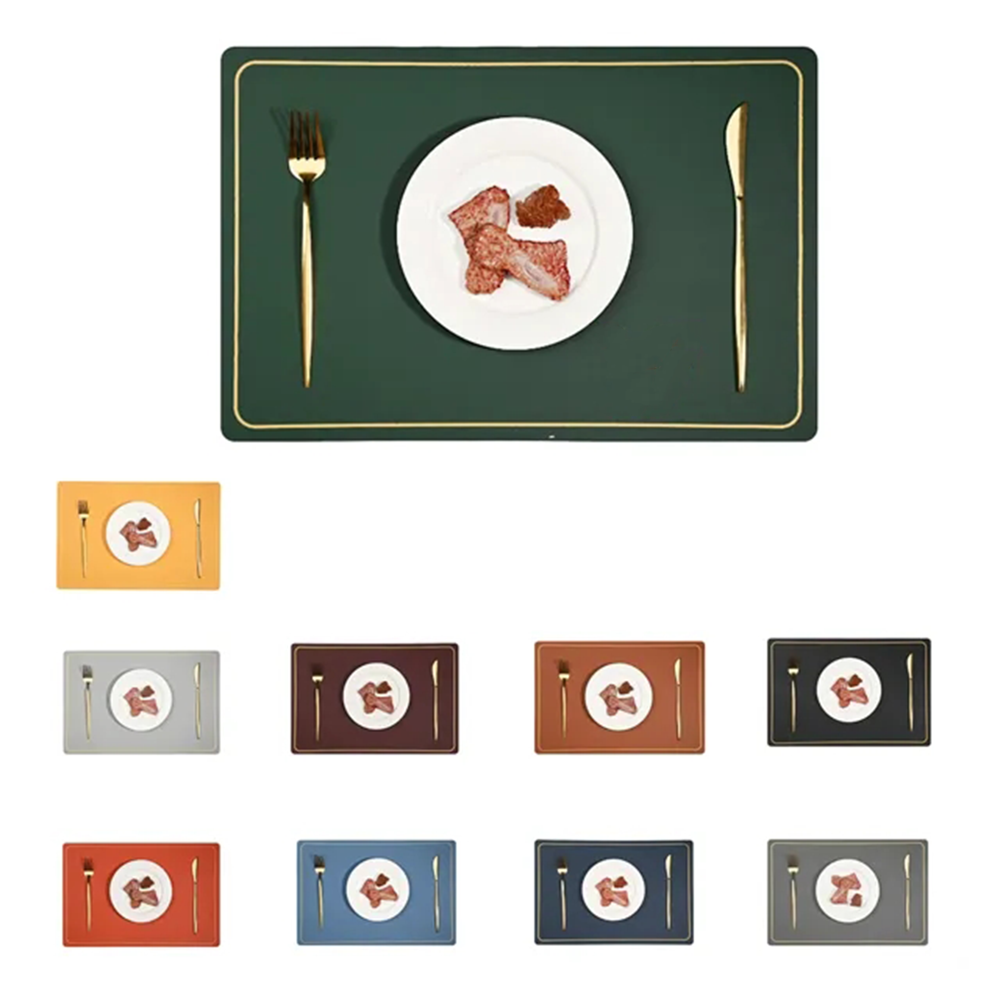 Leather Place Mat Dining 6