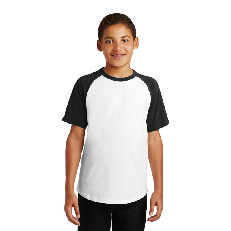 Sport-Tek Youth Short Sleeve Colorblock Raglan Jersey. 24