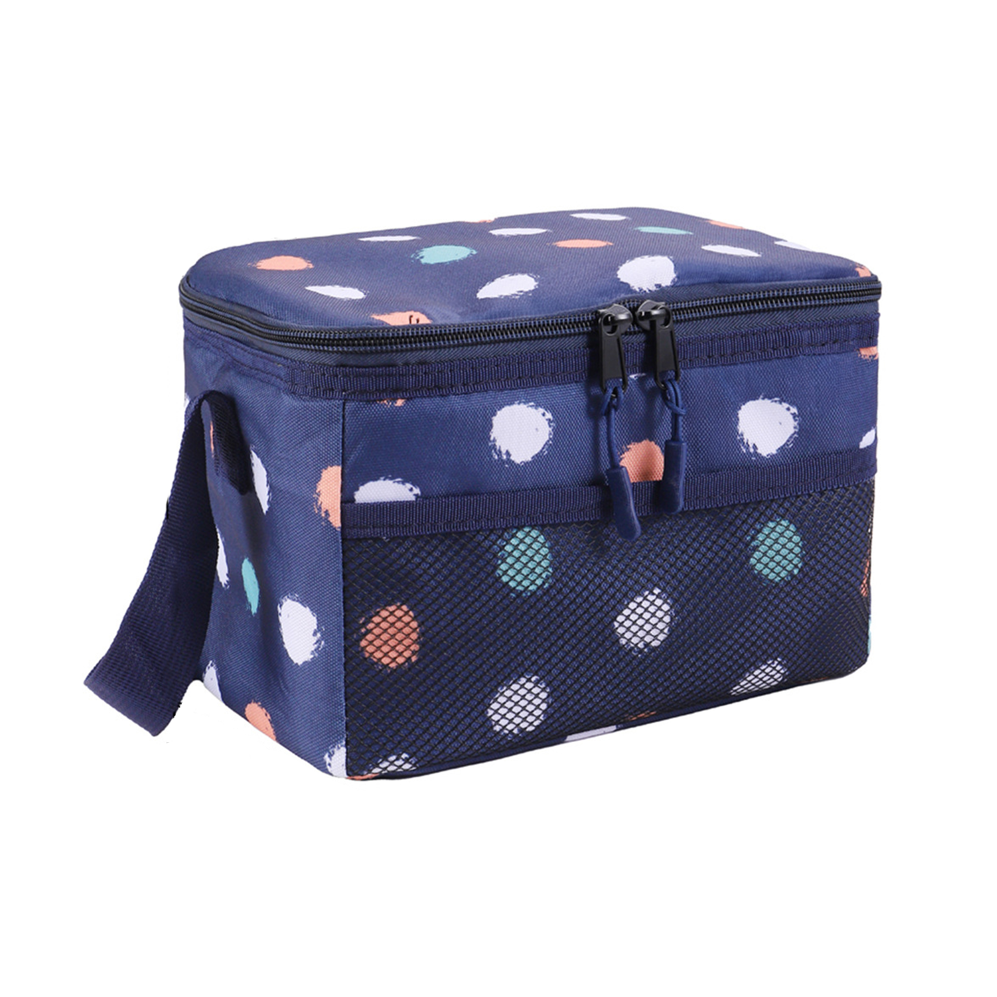 6 Cans Foldable Insulated Lunch Bag With Zipper 2