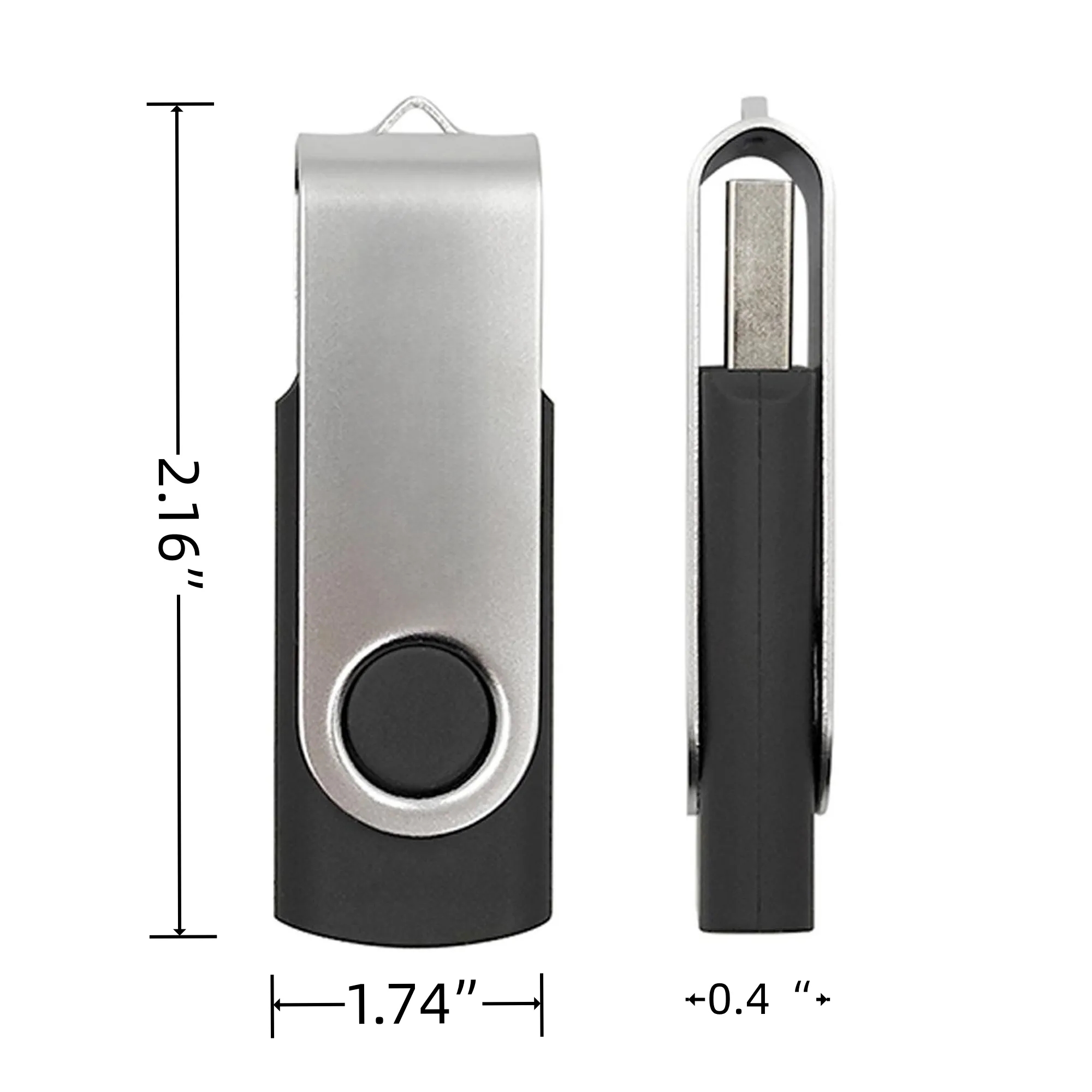 Custom Logo USB3.0 8GB Swivel Memory Stick Flash Drives 3