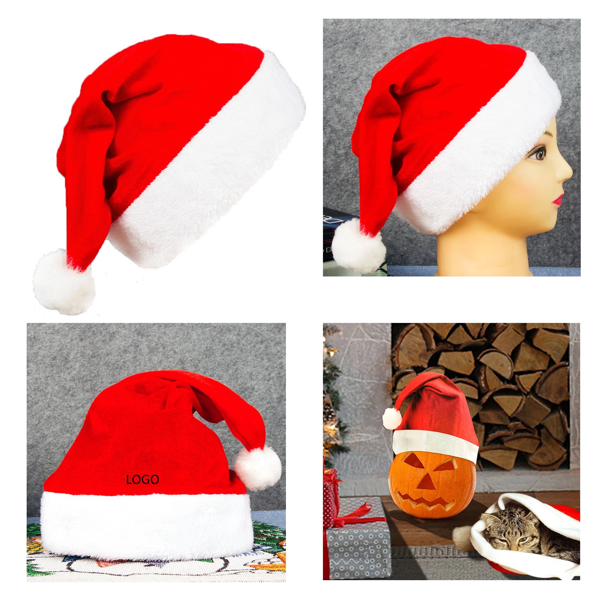 Unisex Velvet Christmas Hat 3