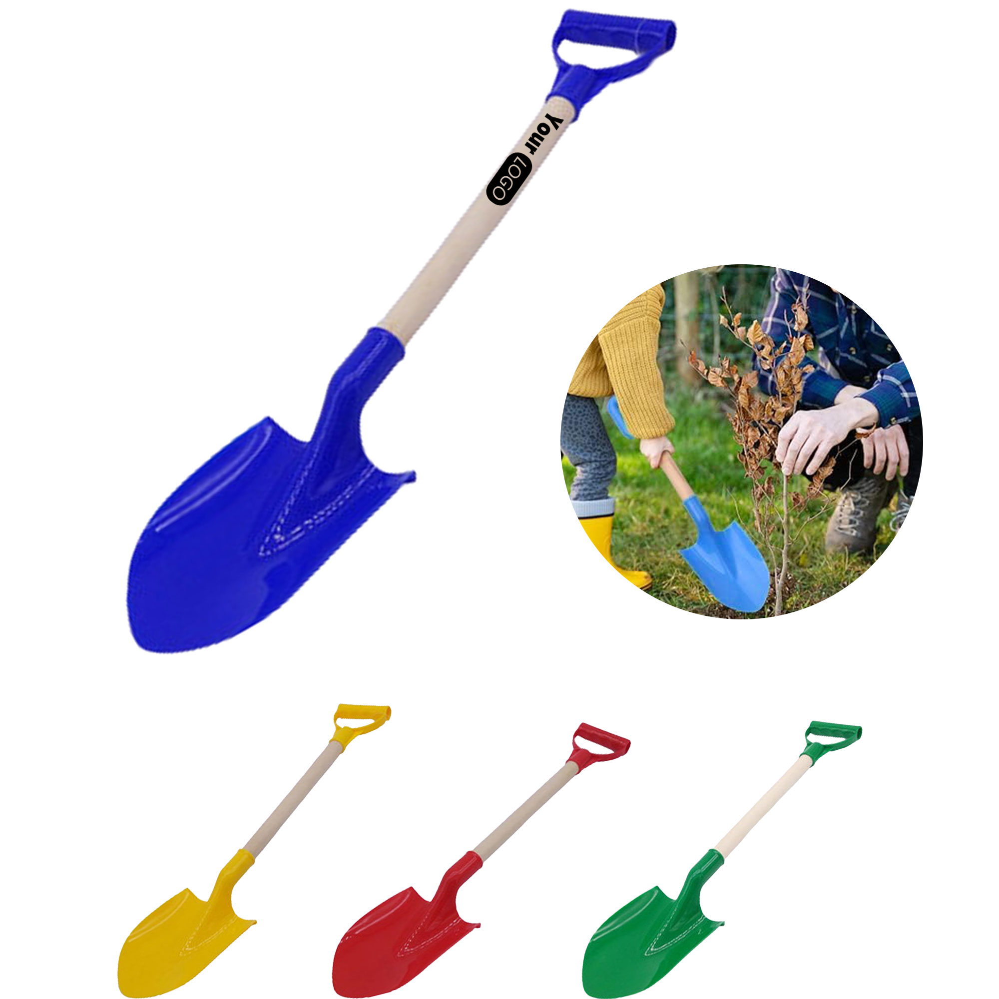 Kids Beach Spade With Wood Handle 2