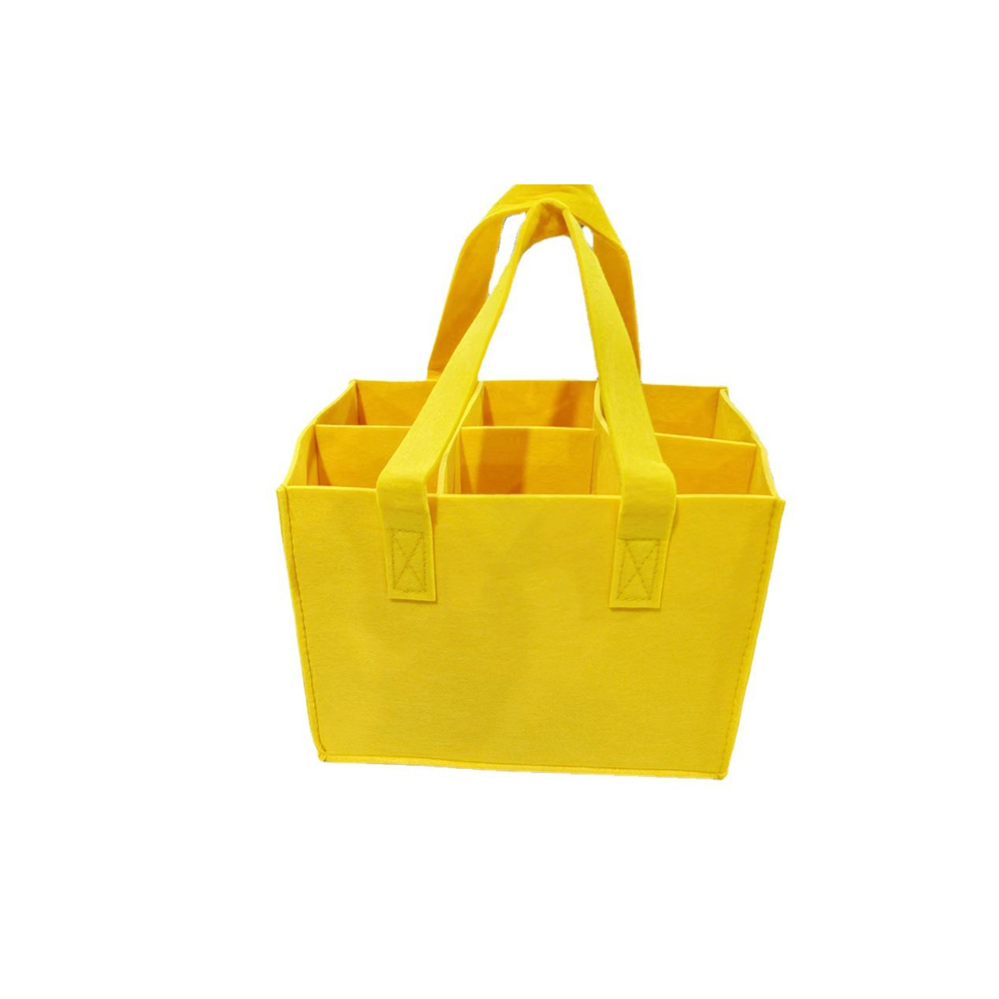 Six Compartment Non Woven Wine Carrier Tote With Divider 6