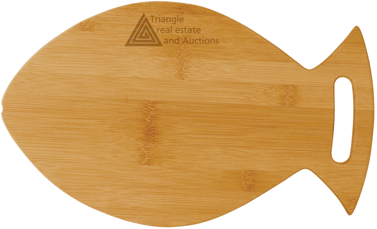 14" x 8 1/2" Bamboo Fish Shaped Cutting Board