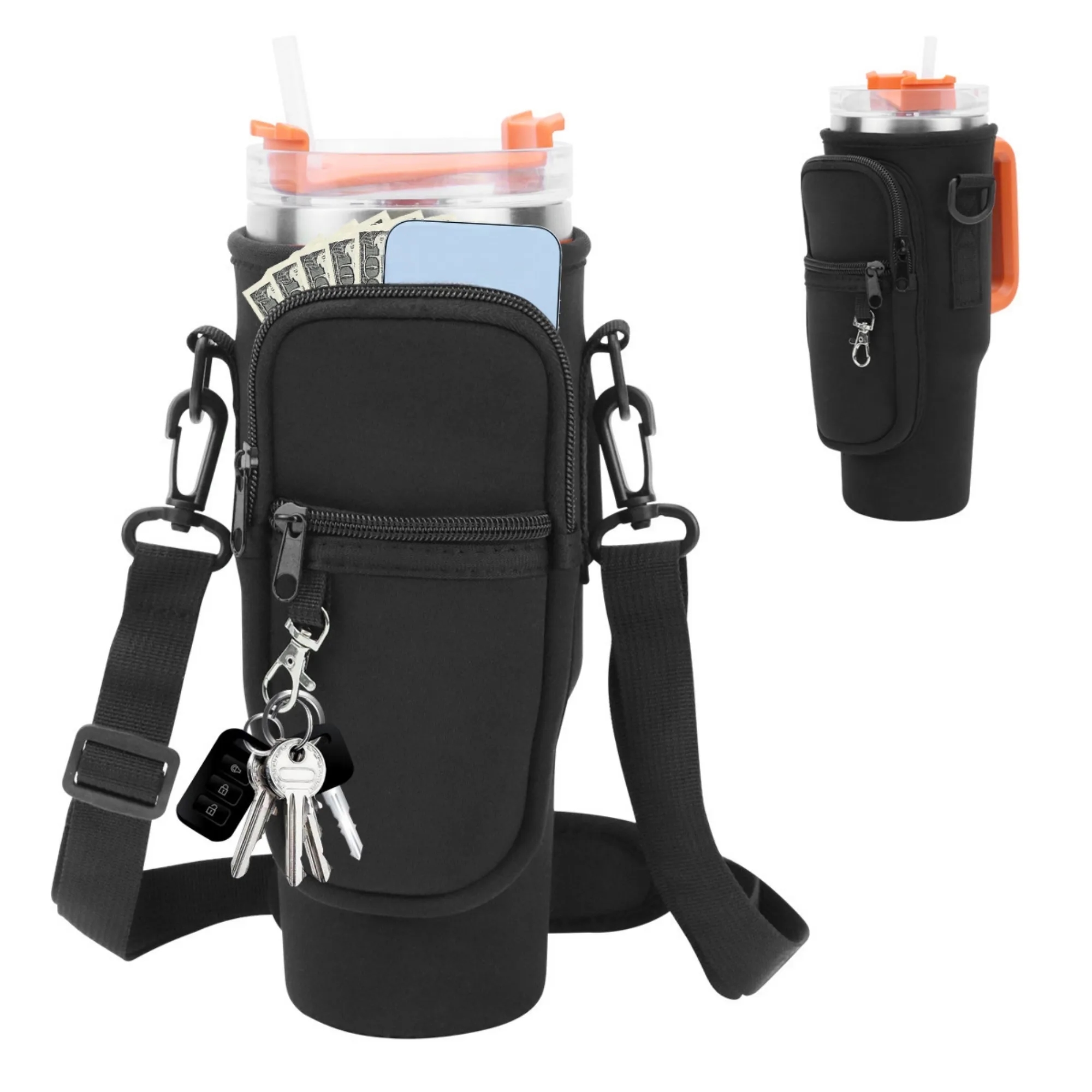 10oz Portable Travel Dog Water Dispenser with Bowl 1
