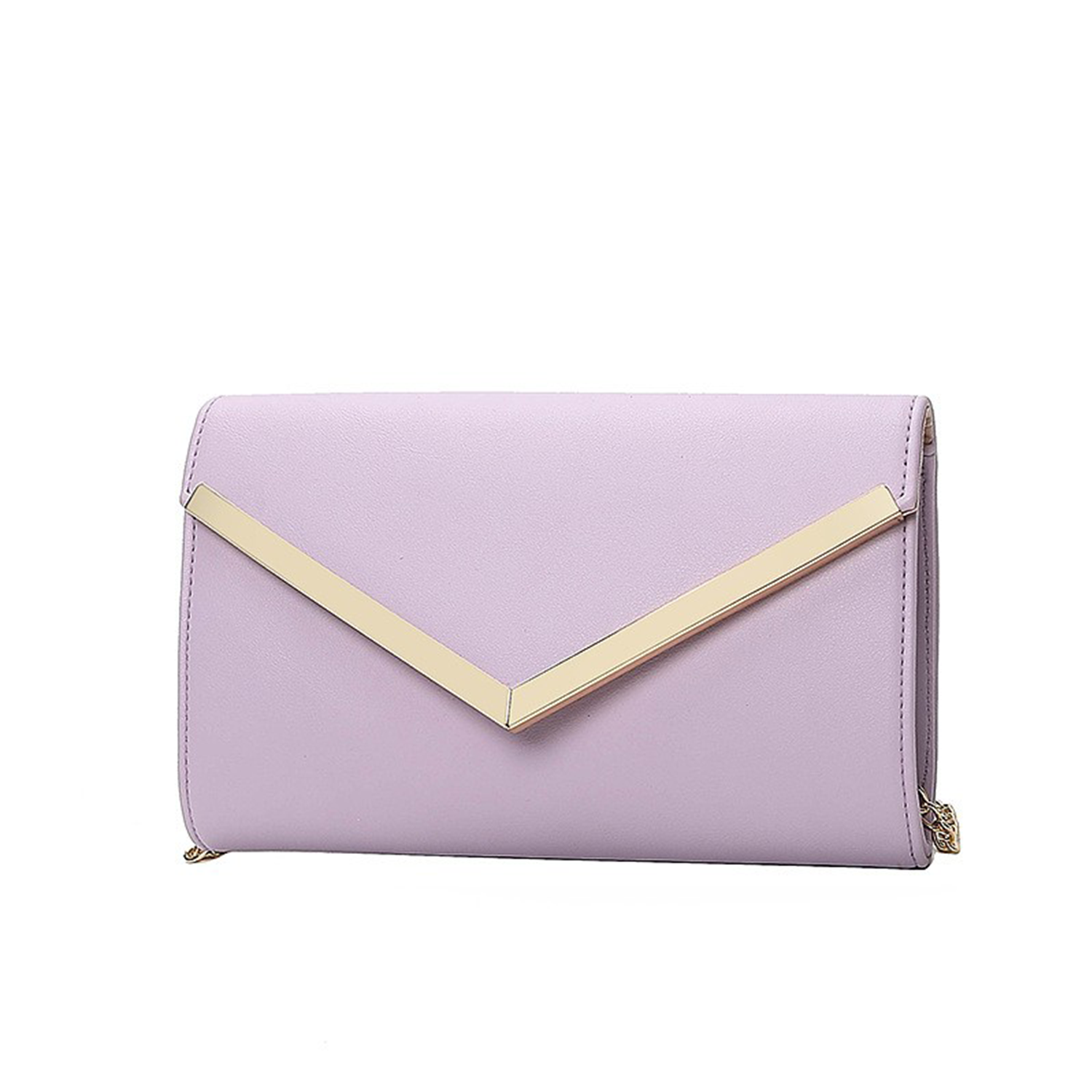 PU Leather Envelope Hardware Chain Diagonal Crossbody Bag 7