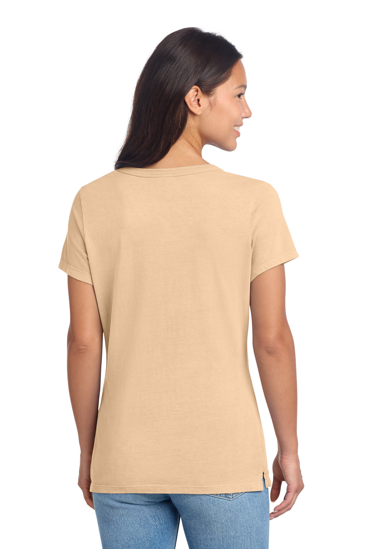 Port & Co Women's Beach Wash Garment-Dyed V-Neck Tee LPC099V 77