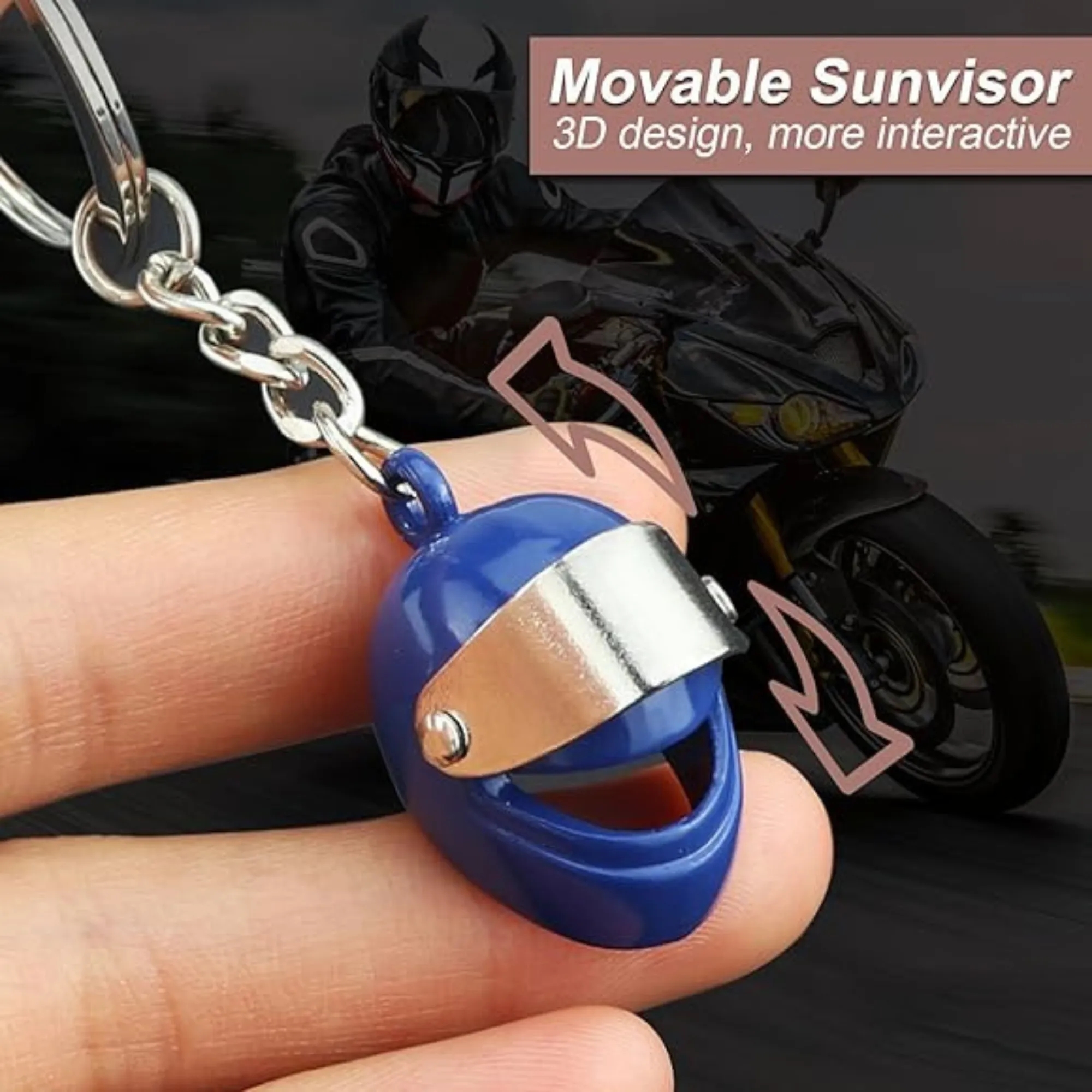 Motorcycle Helmet Keychain Pendant 2