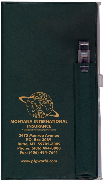 Weekly Zip Back Planner w/ Pen & Zip Lock Pocket (2 Color Insert w/ Map) - Solid Colors 3