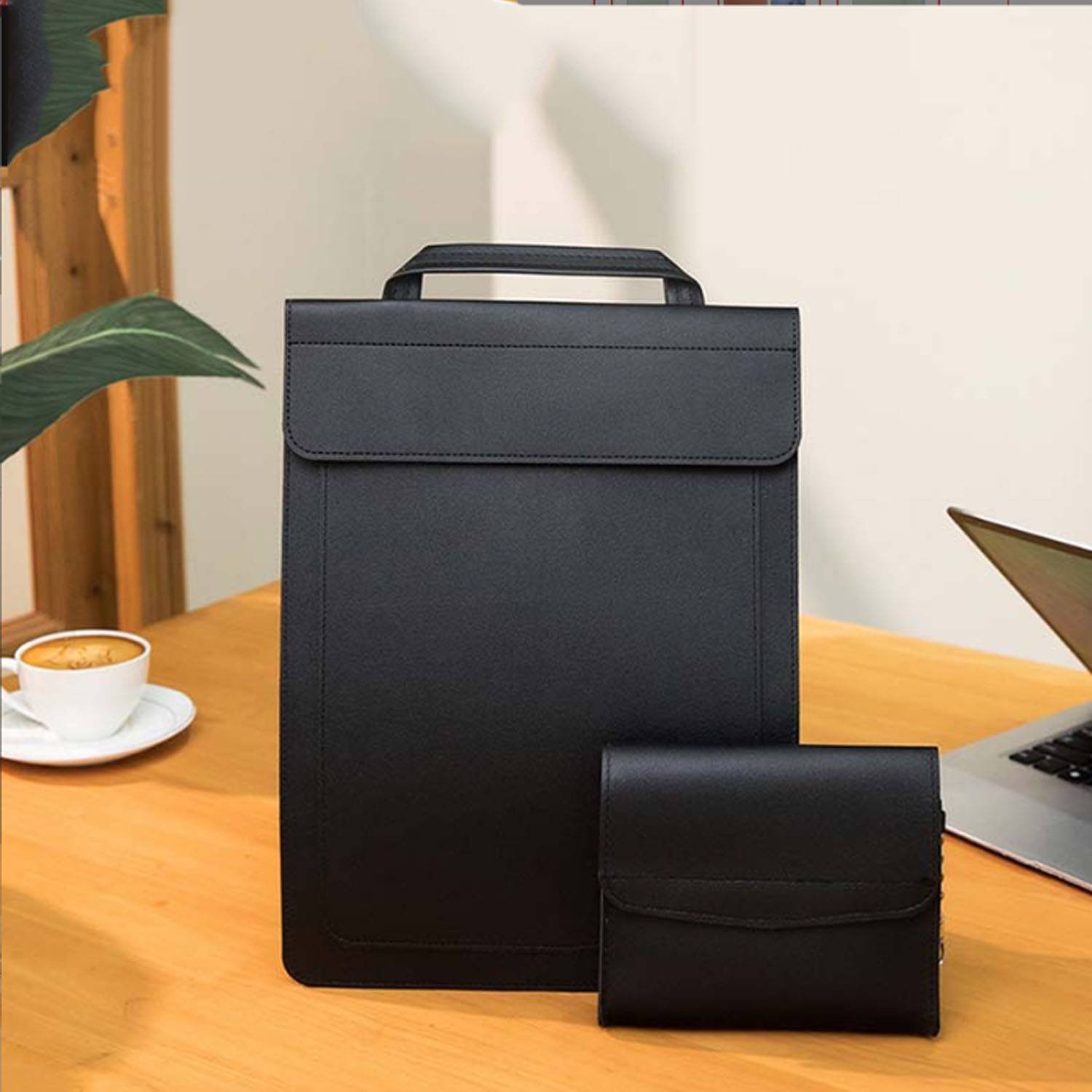 PU Leather 15/16 Inch Vertical Laptop Bag 3