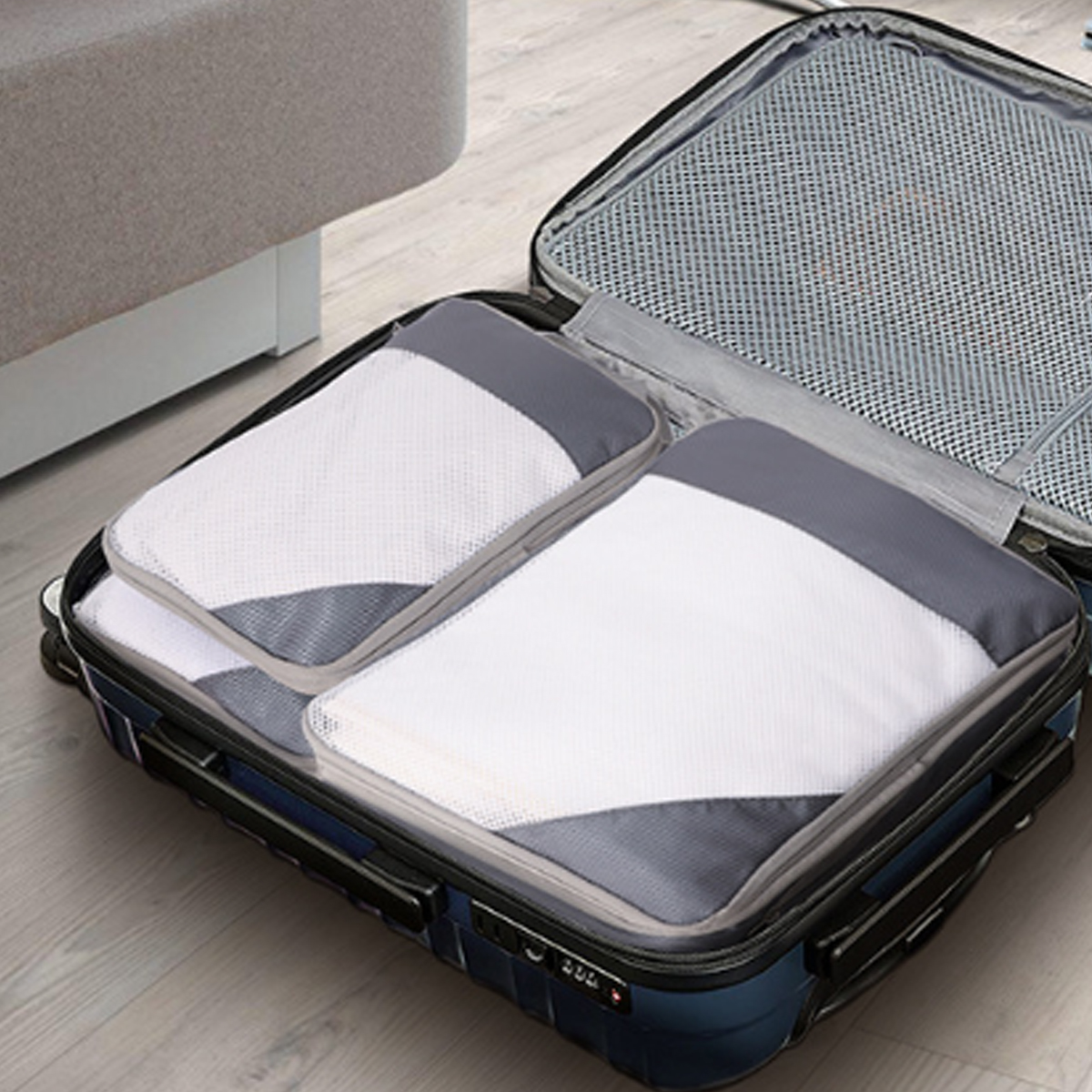 6-Piece Waterproof Travel Organizer Set with Compression 2