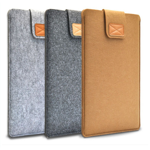 Felt Laptop Sleeve with Hook-and-Loop Fastener 7