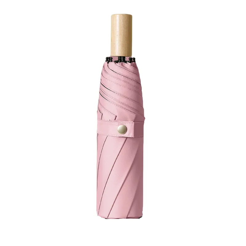 16 - Rib Wooden - Handle Auto Open All - Weather Umbrella 13