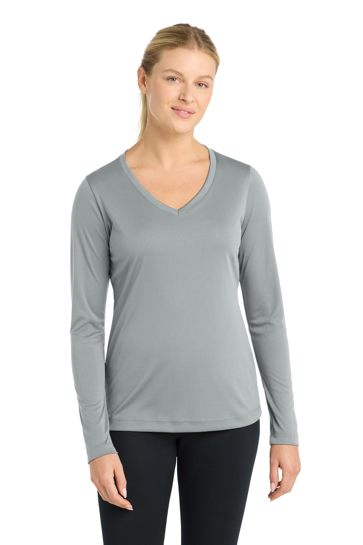 Sport-Tek Women's Long Sleeve PosiCharge Competitor V-Neck Tee. LST353LS 17