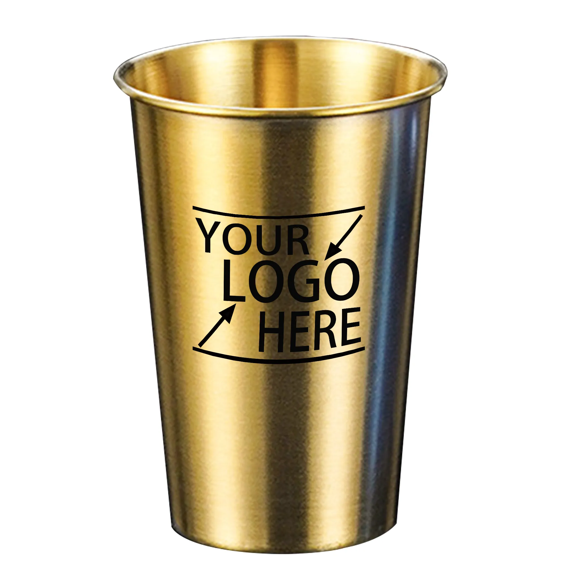 13.5oz Golden Stainless Steel Pint Cup