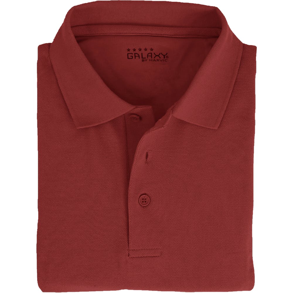 Adult Uniform Polo Shirts - Burgundy Short Sleeve Large 2