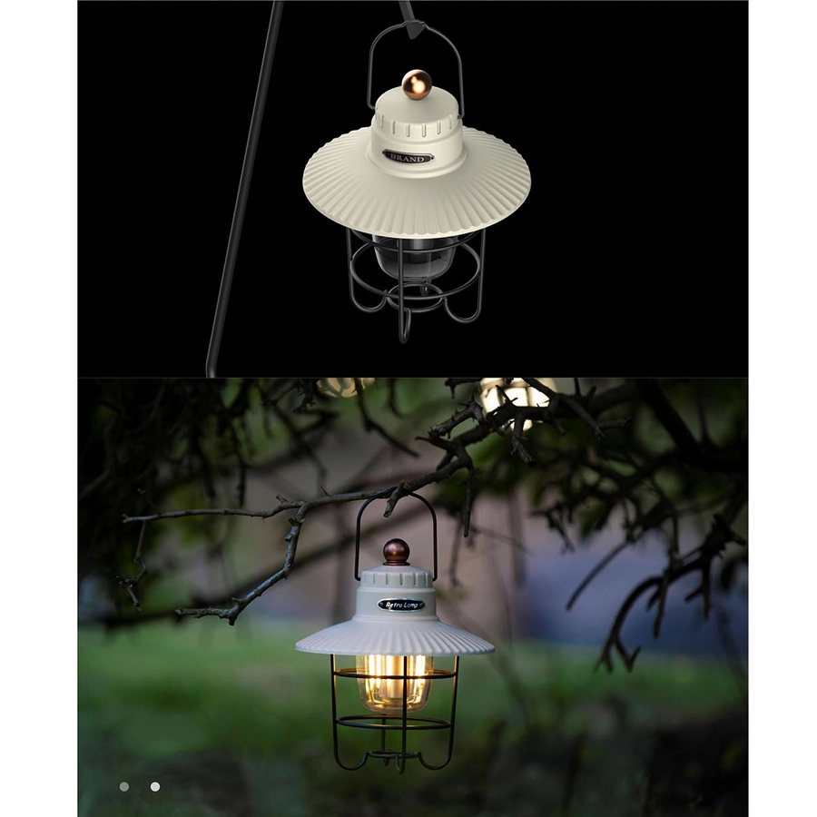 Retro Outdoor Camping Light & Picnic Lantern with Power Bank 7