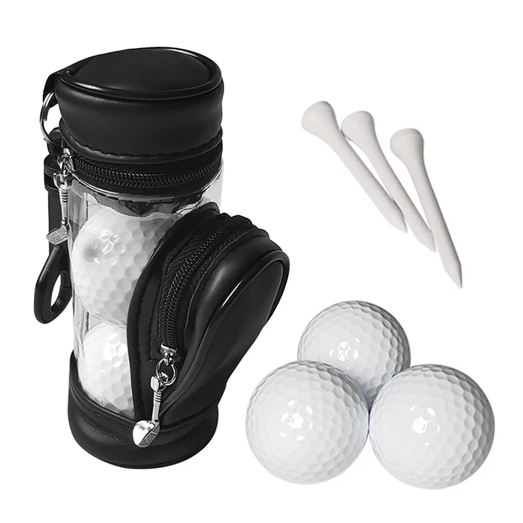 Mini Golf Ball Bag Tee Pack 3
