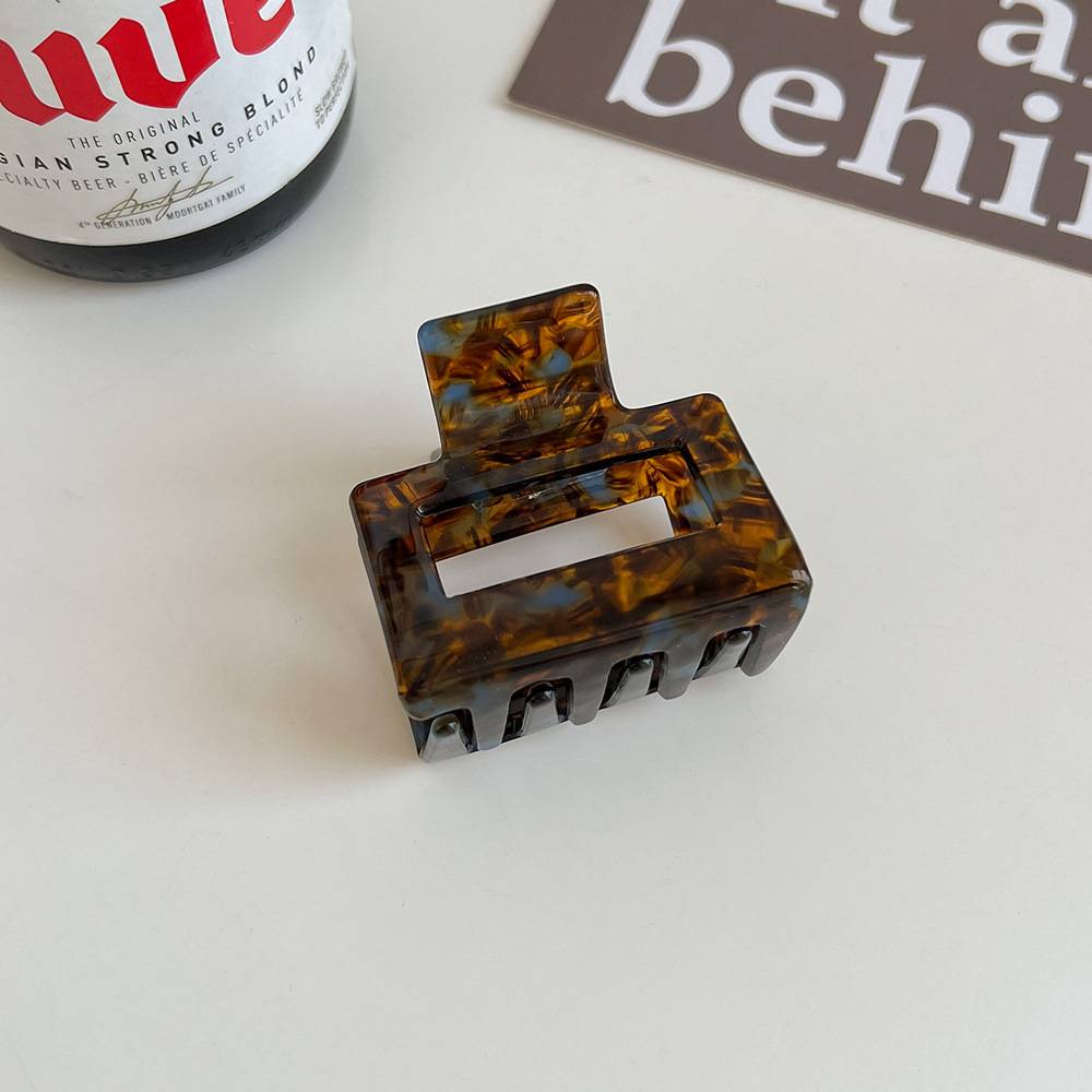 Plastic Small square acetate hair clip 2