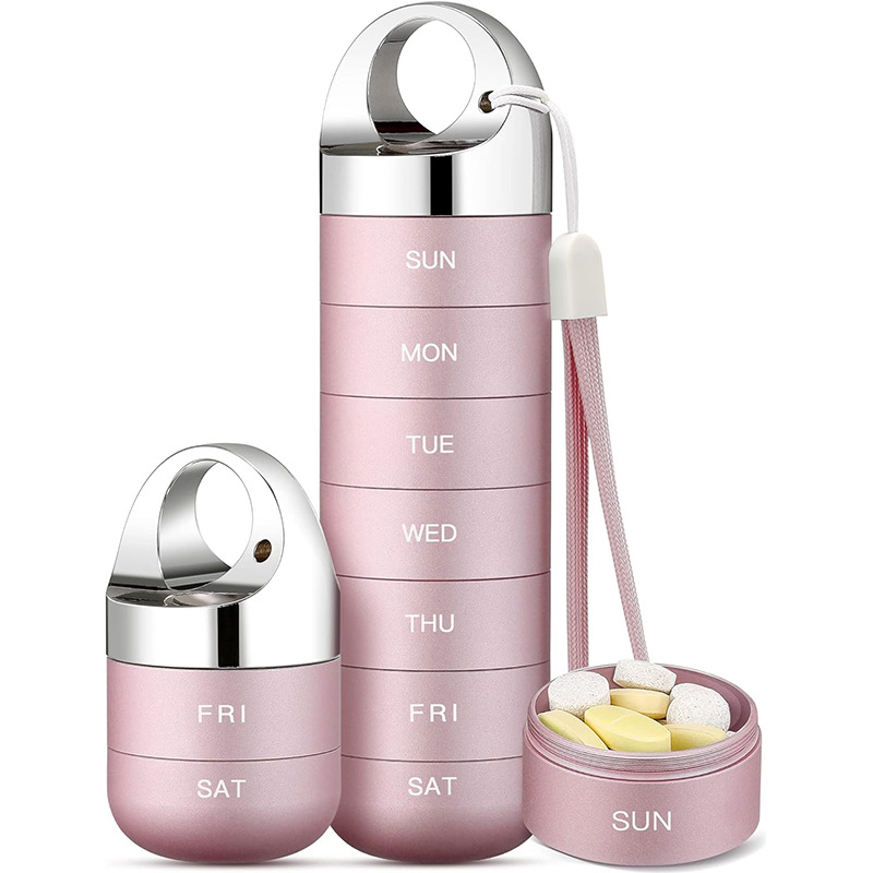 Stackable Weekly Aluminum Alloy Pill Organizer 2