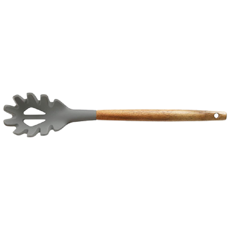 Silicone Cooking or Serving Utensil with Wooden Handle – Sold Individually or as a Set 1