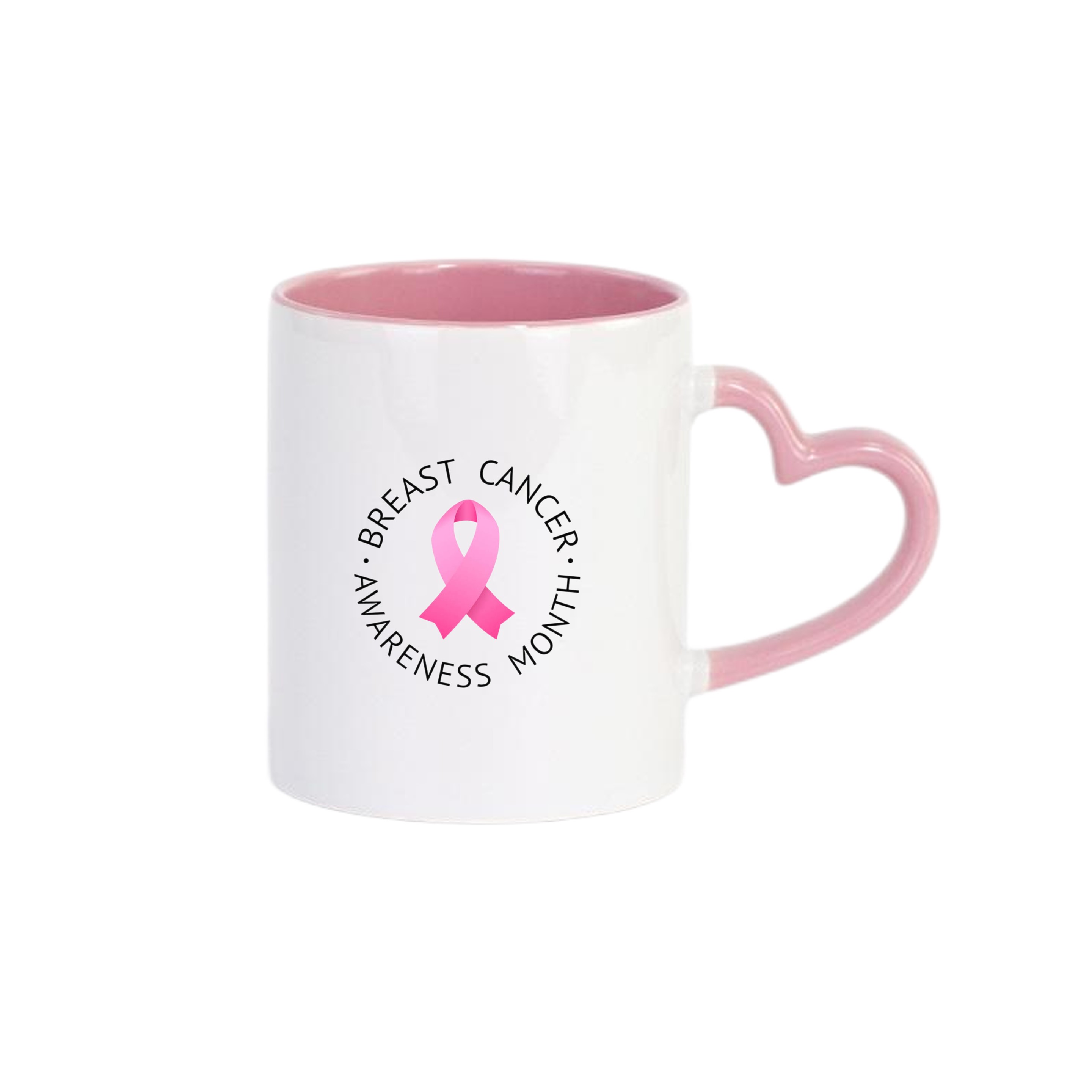 Pink Ribbon Ceramic Mug (direct import) 3