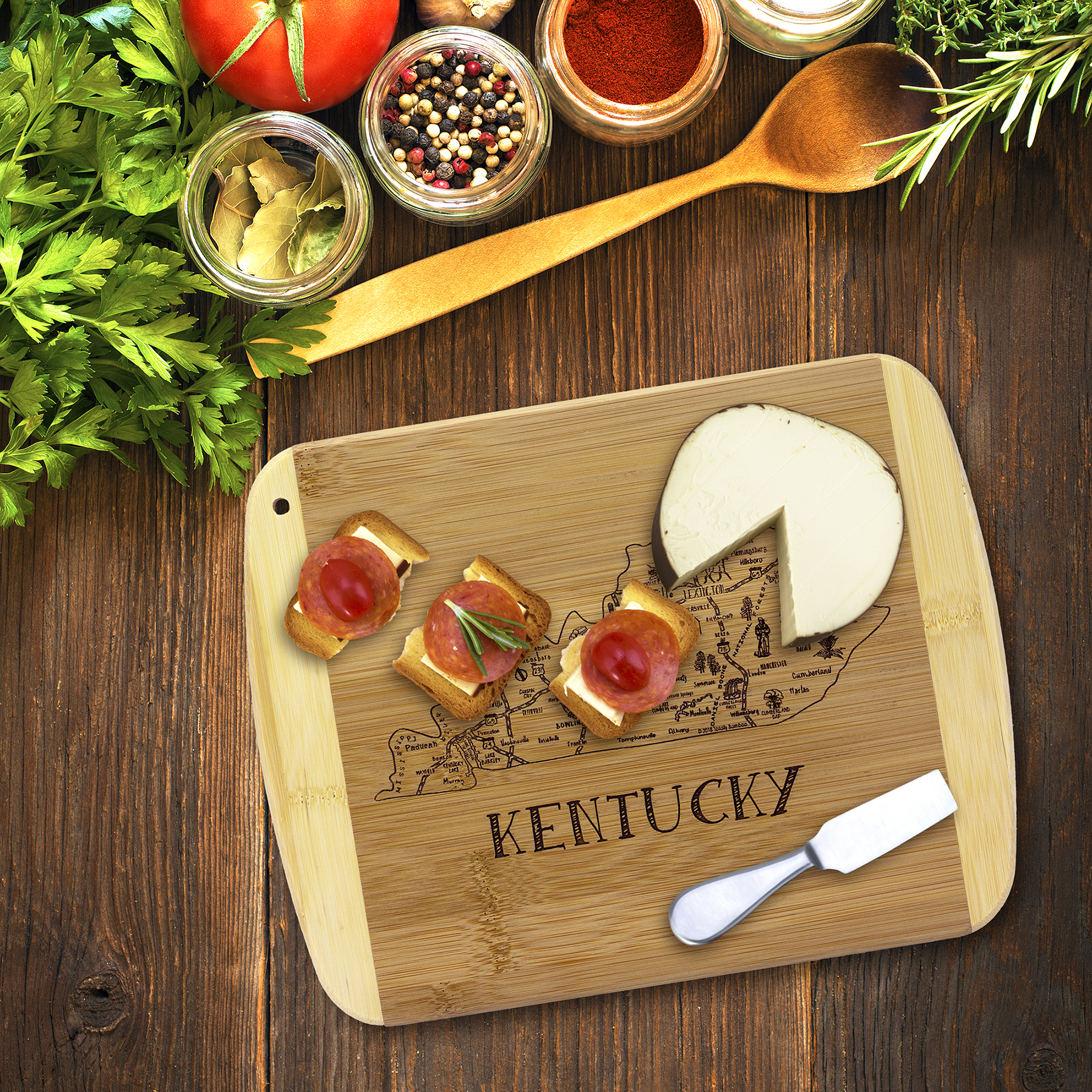 A Slice of Life Kentucky Serving and Cutting Board 4