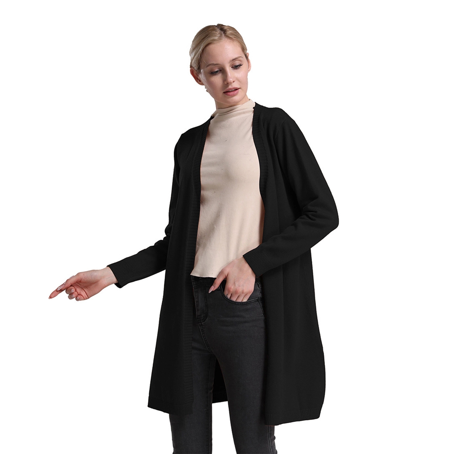 Women's Long-Sleeve Open-Front Cardigan 3