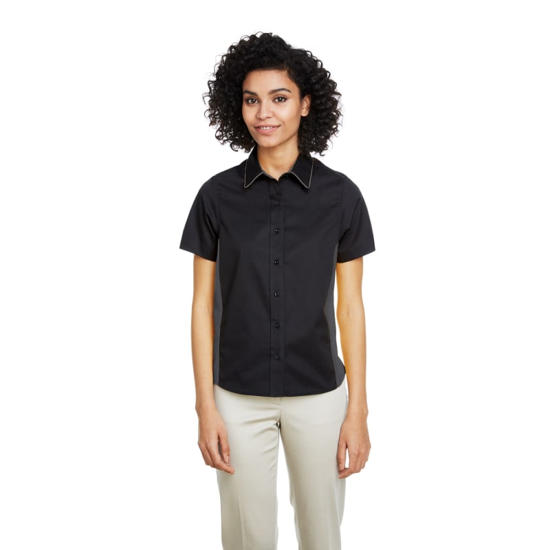 Harriton Ladies' Flash IL Colorblock Short Sleeve Shirt 11