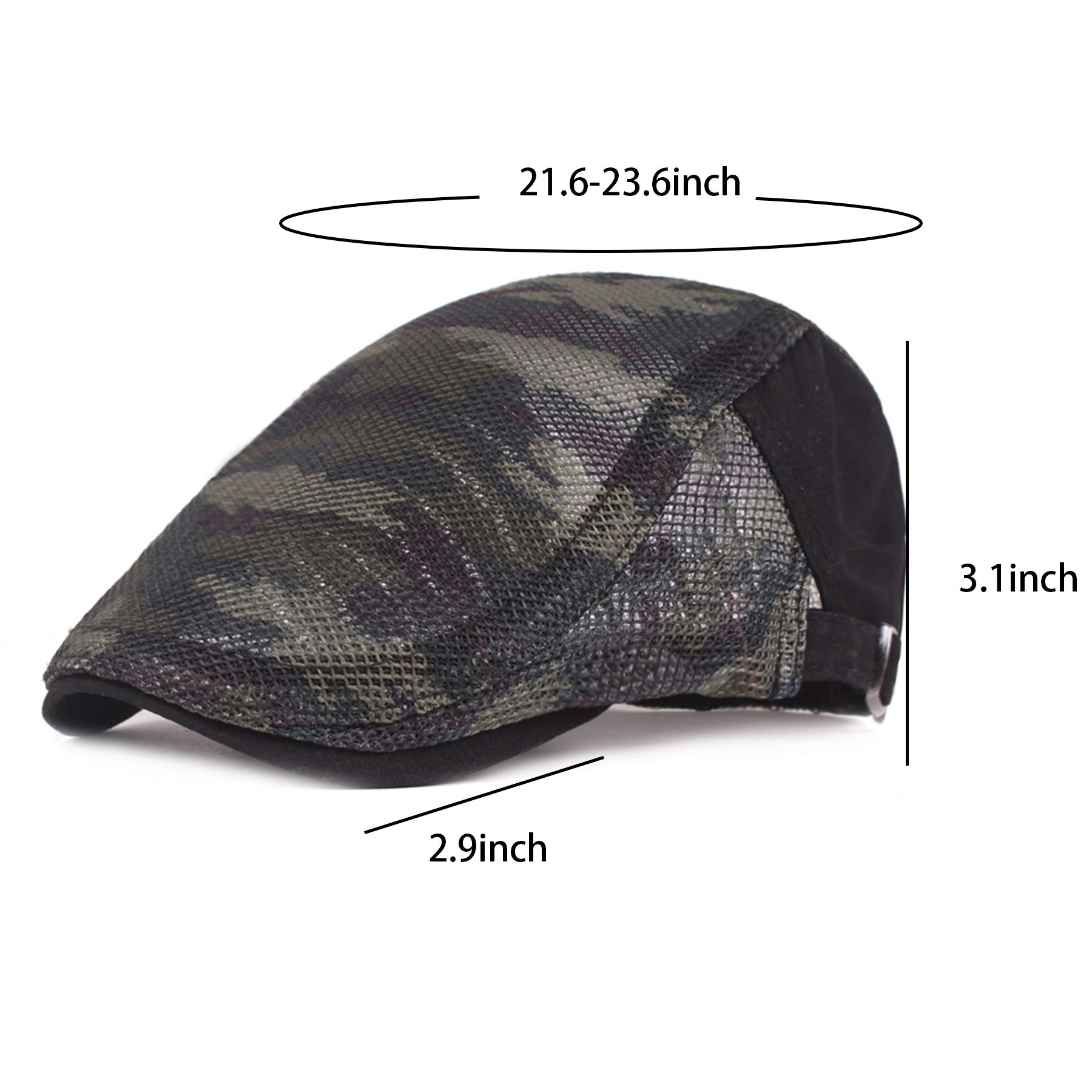 Camouflage Newsboy Flat Cap 7
