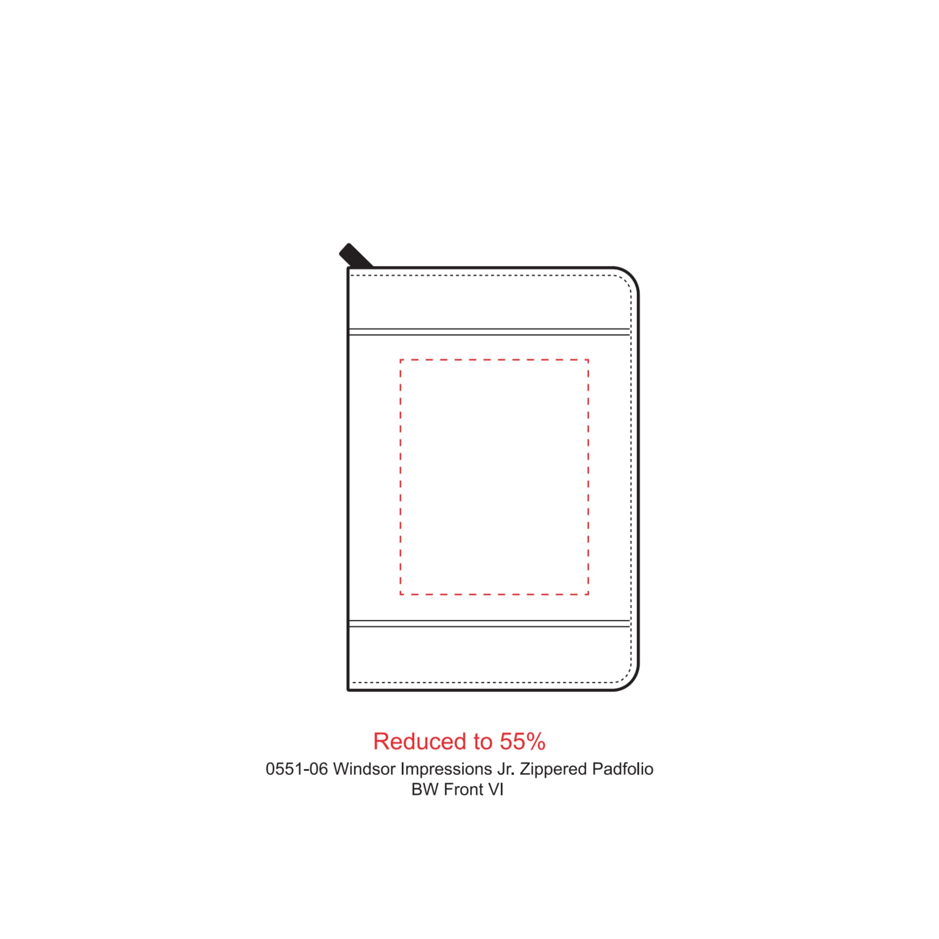 FSC® Mix Windsor Impressions Jr. Zip Padfolio 3