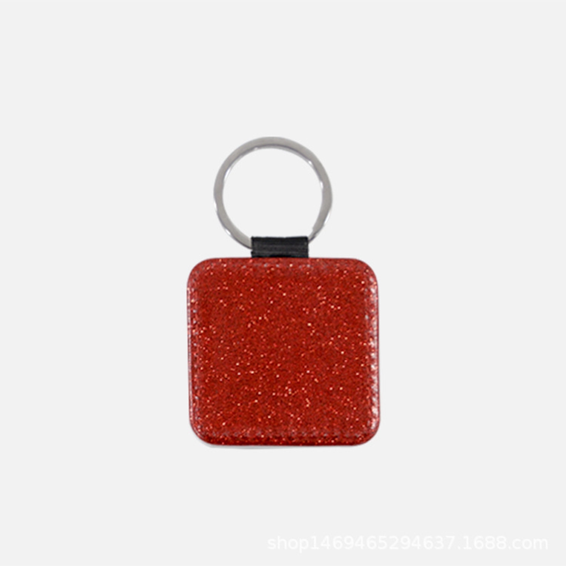 Bling Square PU Key Chain with Metal Ring 8