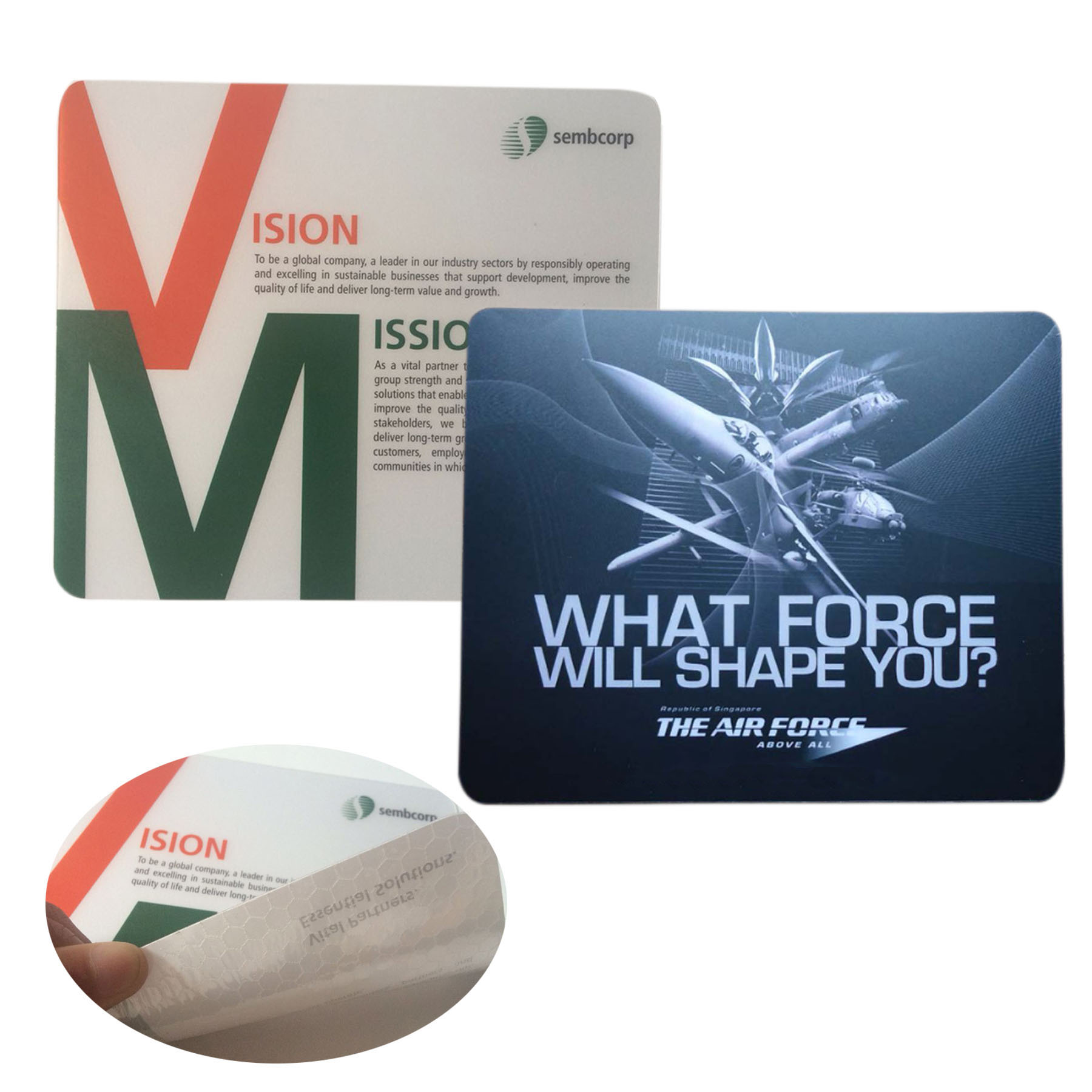Full Color PVC Removable Glue Mouse Pads 2