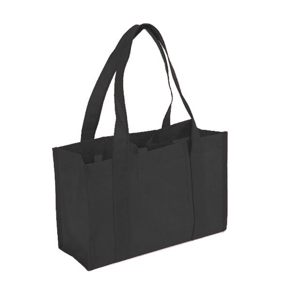 Custom Non-Woven 3-Bottle Wine Tote Bag 6