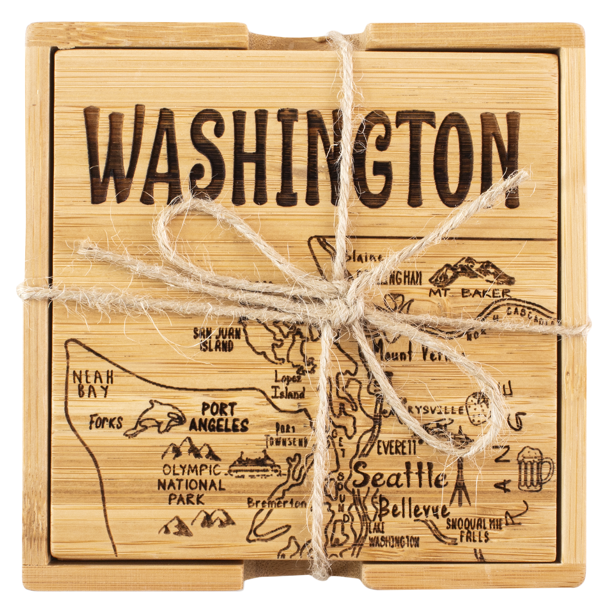 Washington Puzzle Coaster Set 3