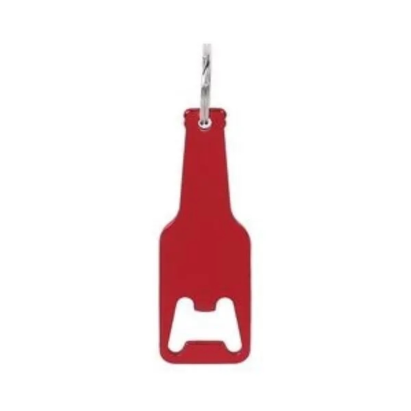 Bottle Shaped Metallic Opener with Key Chain 4