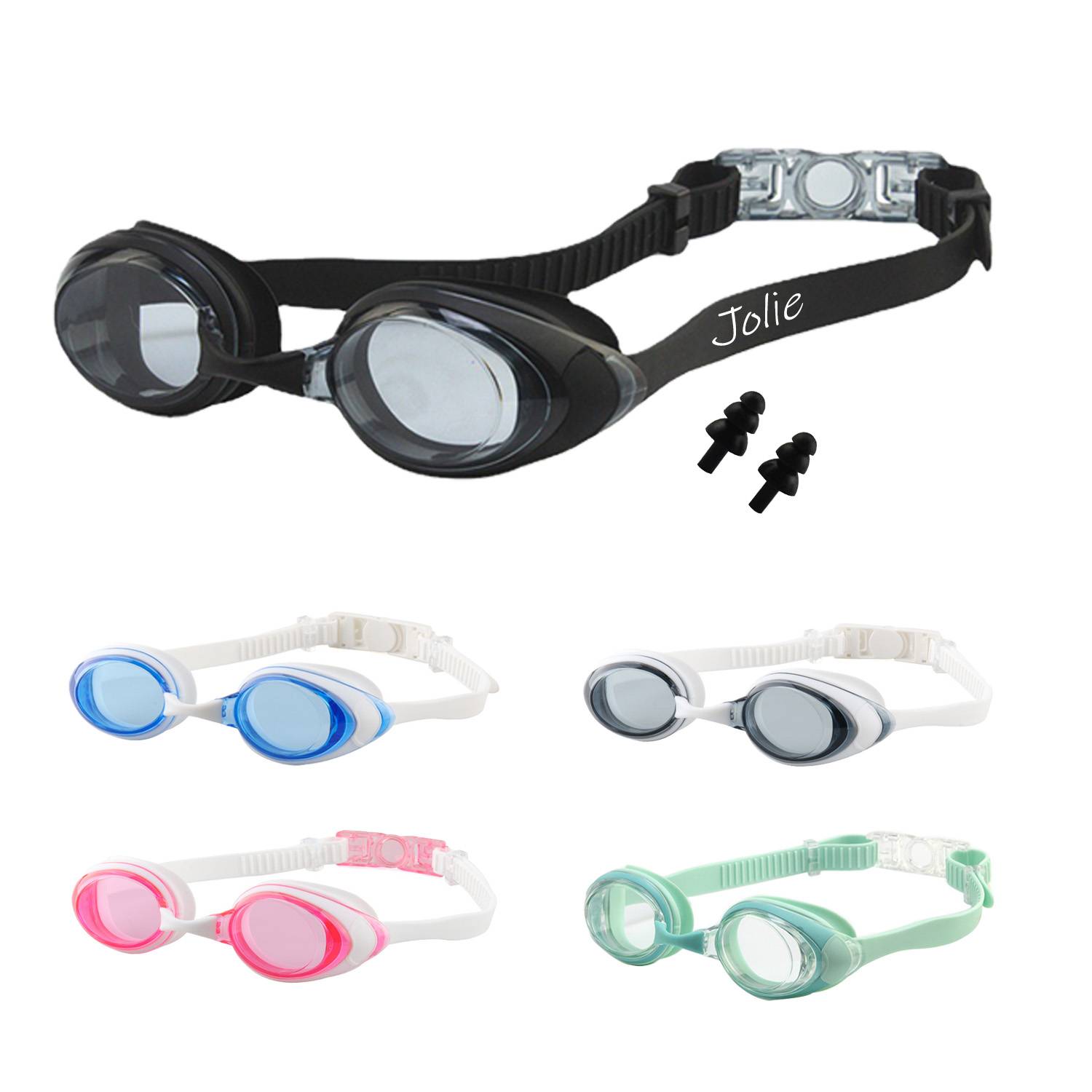 Anti-fog Swimming Goggles-swimming Earplug Set 4