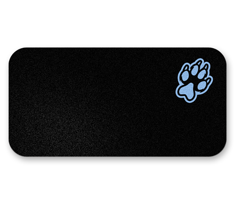 3-6 sq in Black Plastic Reusable Badge 6